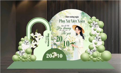 Ảnh Trang Trí Sân Khấu 20/10 Tại Long Biên